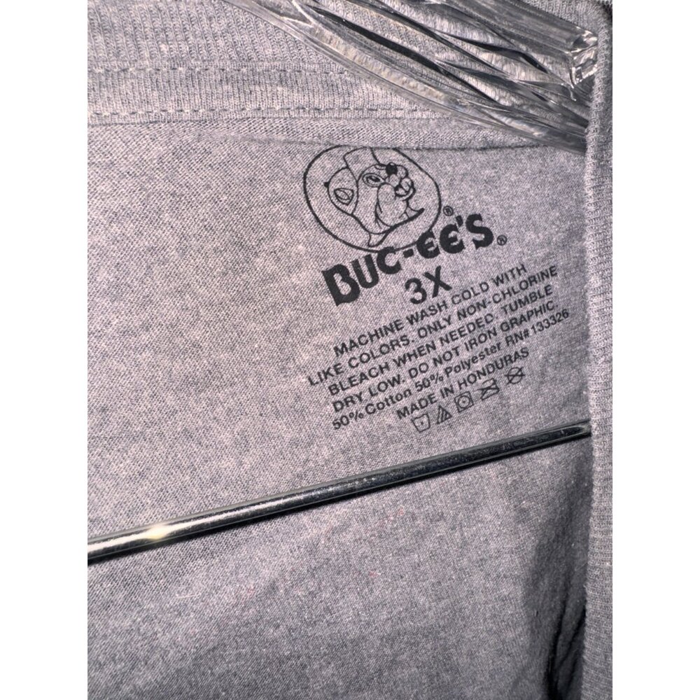 Buc-Ees Gray Graphic T-Shirt 3X Cotton/Polyester Blend - Picture 3 of 4